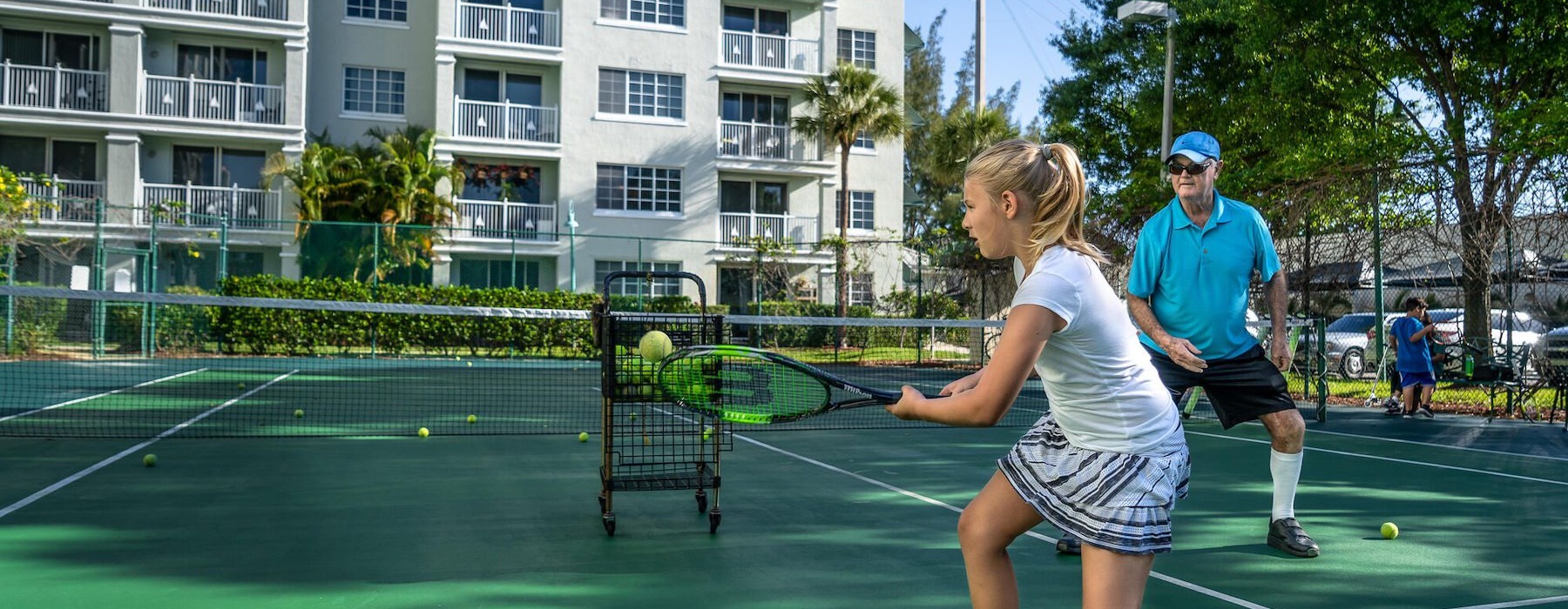 a person playing tennis
