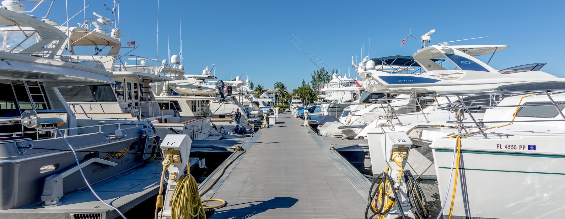 a group of boats sit in a harbor